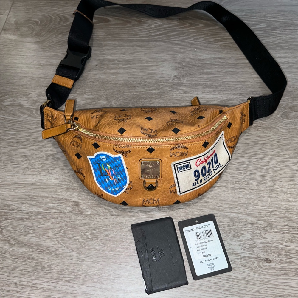 MCM Brown Belt Bag limited edition Beverly Hills